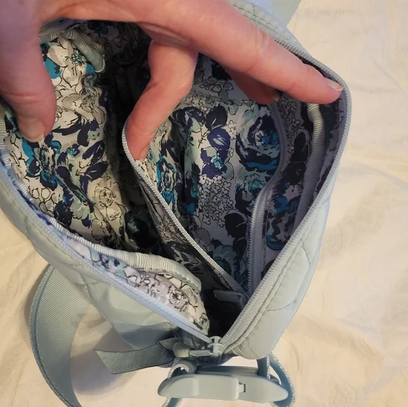 Vera Bradley Light Blue Quilted Belt Bag - Picture 6 of 7